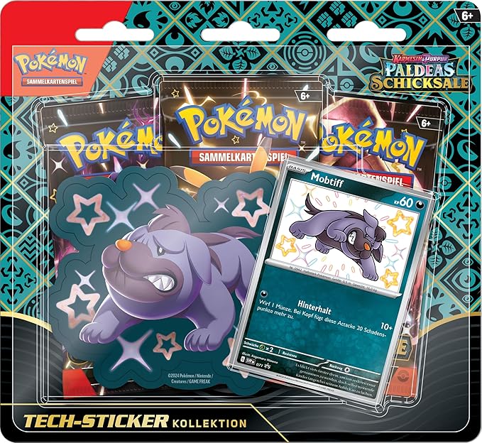 Pokemon - Karmesin & Purpur - Paldeas Schicksale - Mobtiff Tech Sticker Kollektion - Deutsch