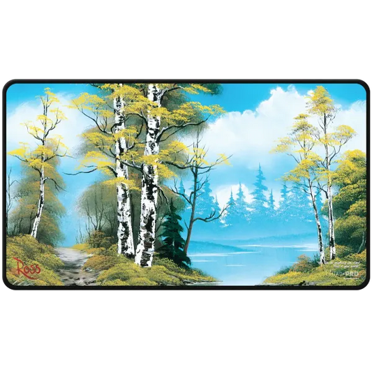 Ultra Pro: Bob Ross Lakeside Path Black - Stitched Playmat