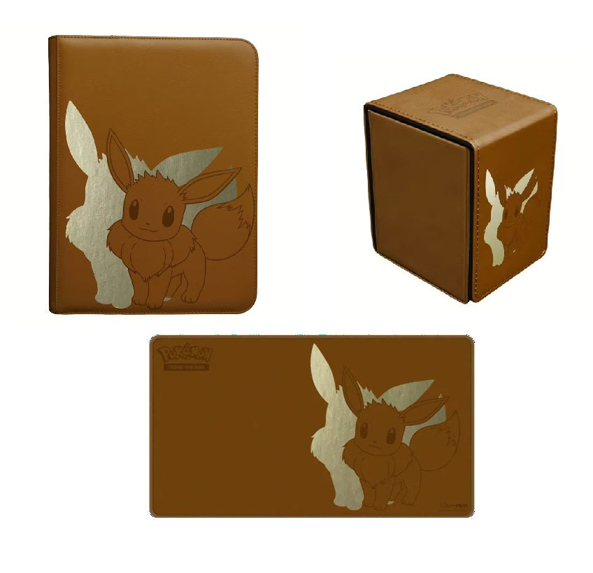 Ultra Pro - Elite Series: Eevee -  BUNDLE - 9-Pocket Zip PRO-Binder + Alcove Flip Deck + Foil Playmat