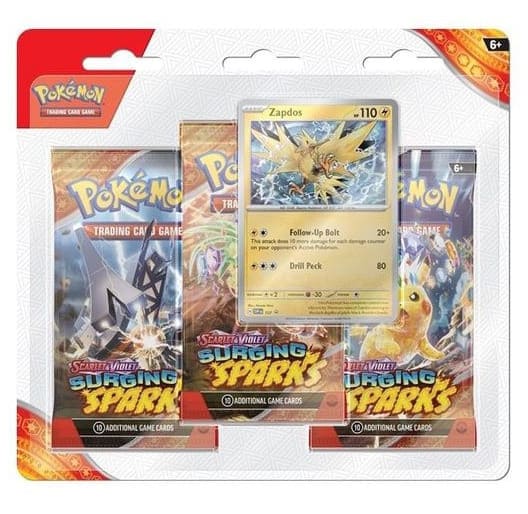 Pokemon - Karmesin & Purpur - Stürmische Funken - 3er Blister - EN/DE