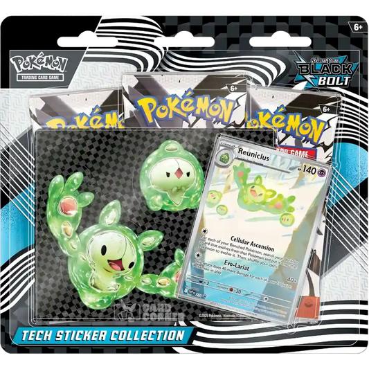 ( 2 Pro Person!) Pokemon - Karmesin & Purpur - Schwarze Blitze - Tech Sticker Kollektion - Englisch