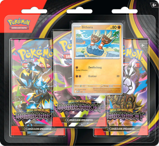 Pokemon - Mega Entwicklung - Dunkelnacht - 3er Blister - Deutsch