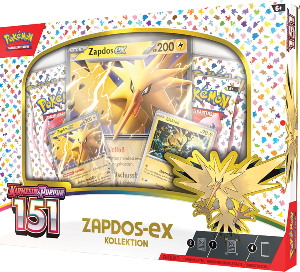 Pokemon - 151 - Zapdos Ex Kollektion - Deutsch