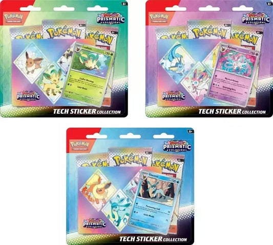 (VVK) Pokemon - Karmesin & Purpur - Prismatische Evolution - Tech Sticker Blister - EN